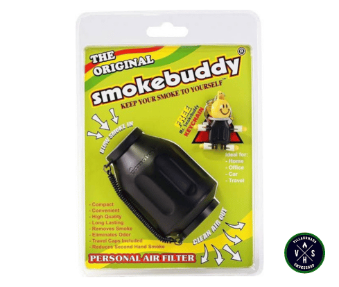 Smoke Buddy: dispositivo portátil que elimina humo y olores con filtros de carbono. Disfruta sin dejar rastro con Smoke Buddy.