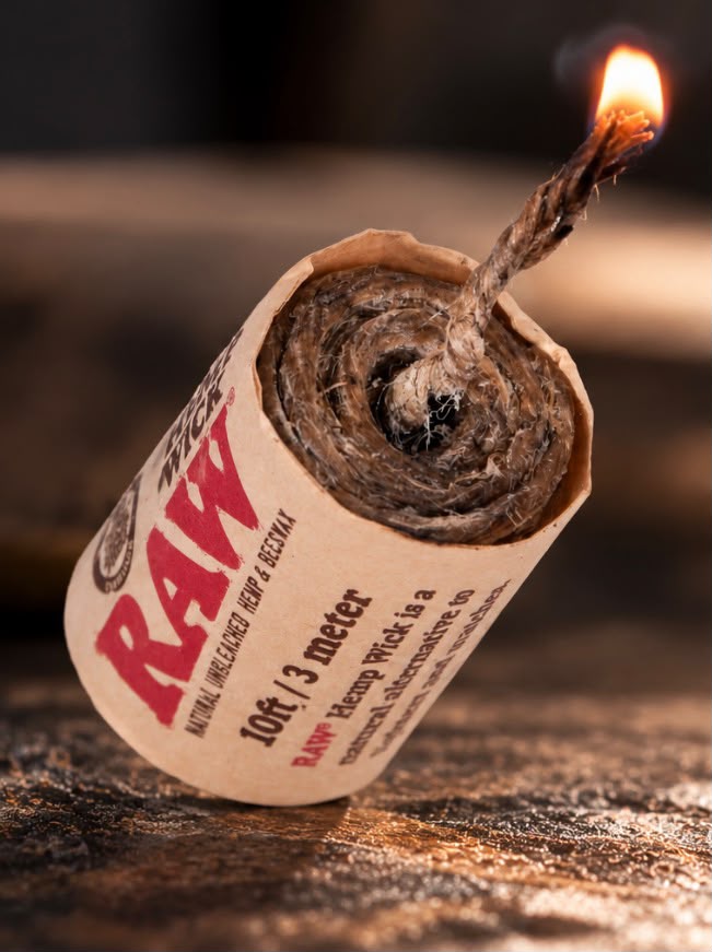 RAW | Hemp Wick Mecha Natural 3 metros / 10 pies