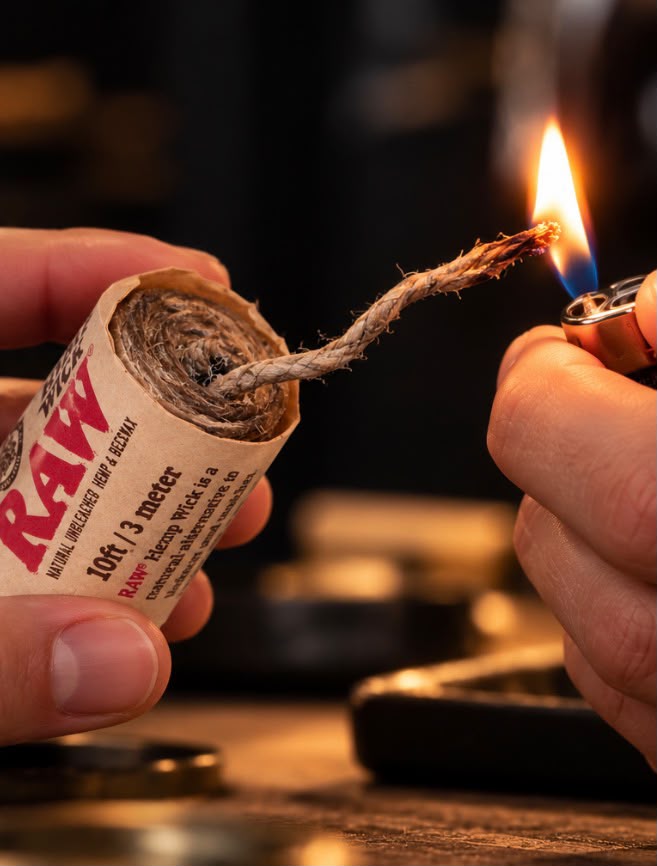 RAW | Hemp Wick Mecha Natural 3 metros / 10 pies - Imagen 2